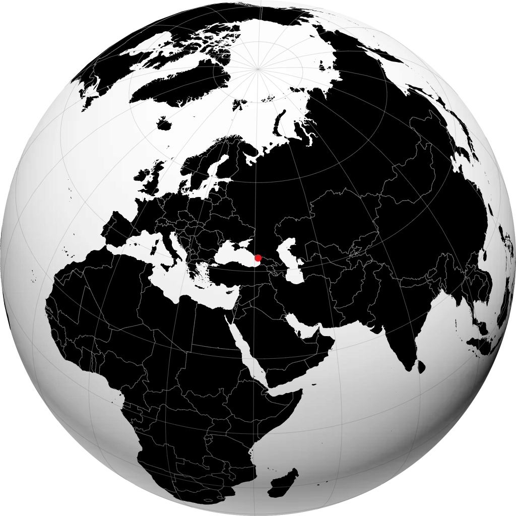 Soukhoumi sur le globe