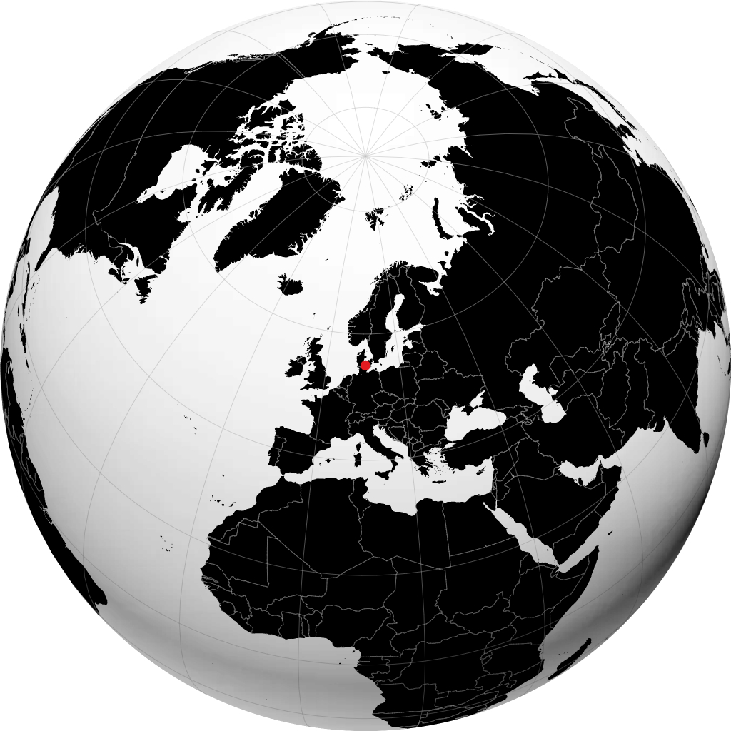 Svendborg sur le globe