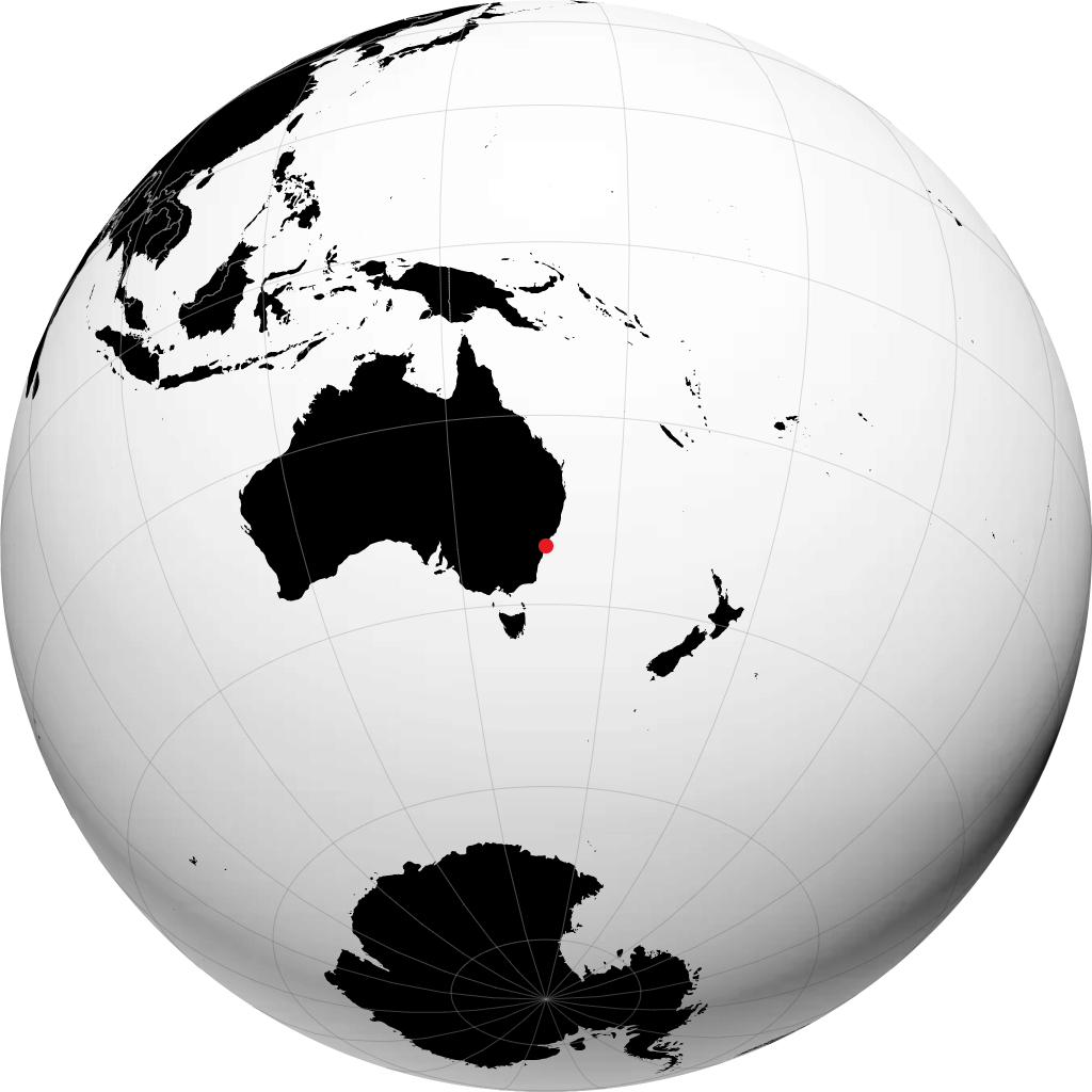 Sydney sur le globe