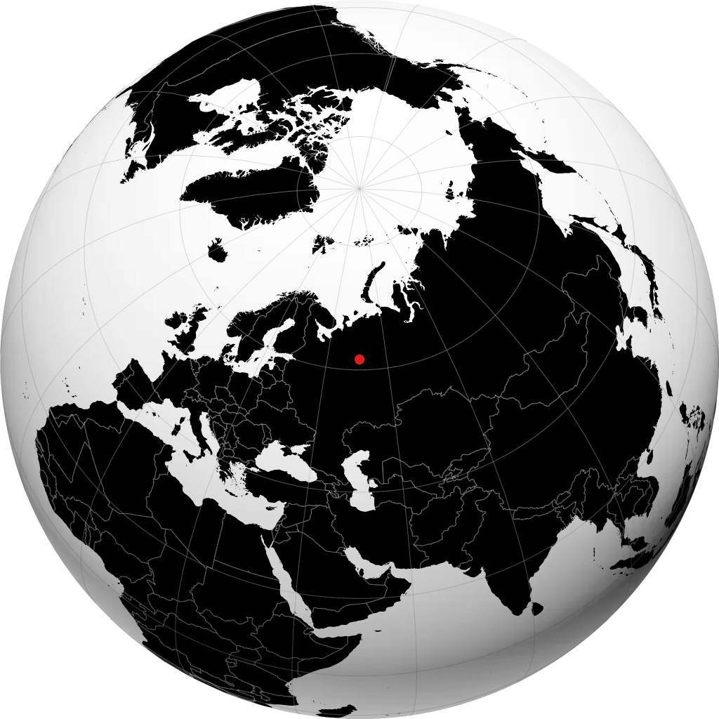 Syktyvkar sur le globe