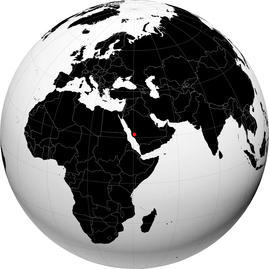 Taïf sur le globe