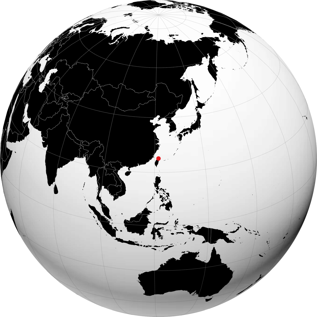 Taipei sur le globe