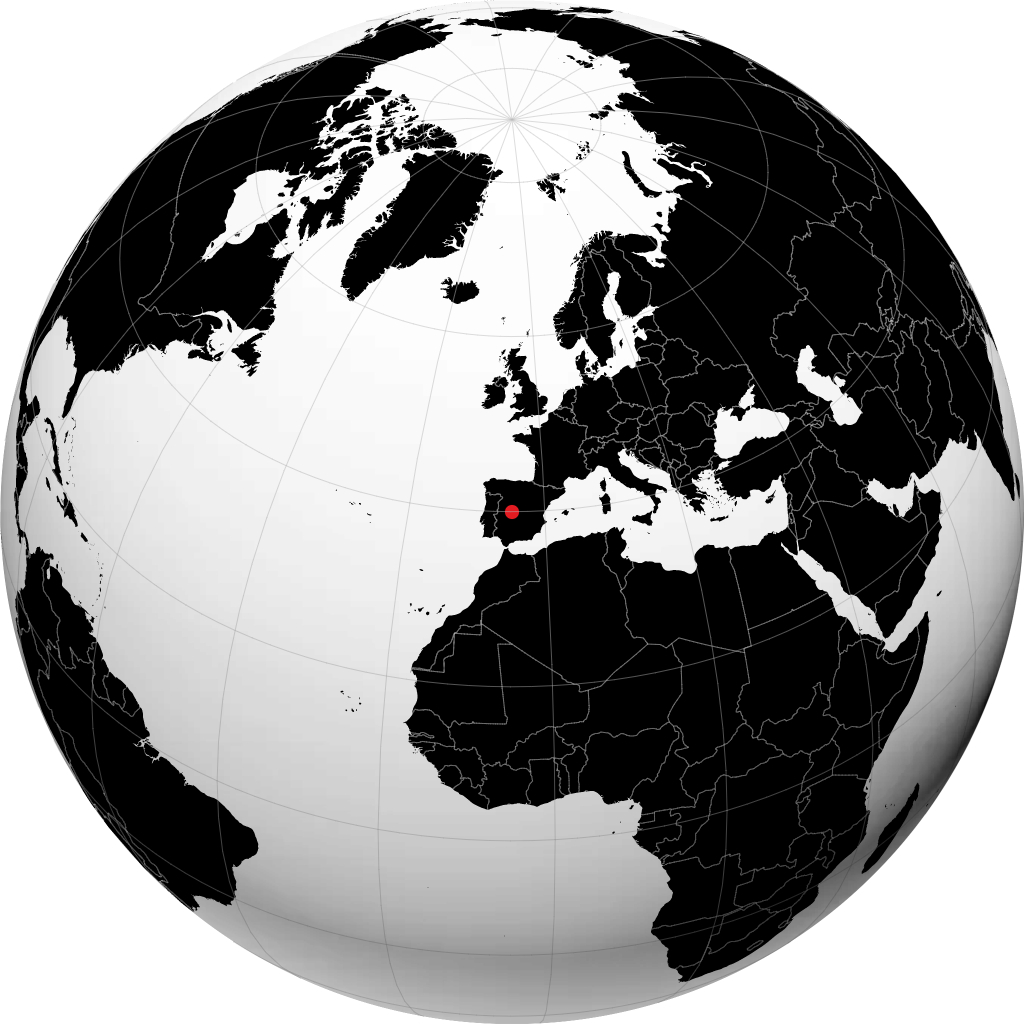 Talavera de la Reina sur le globe
