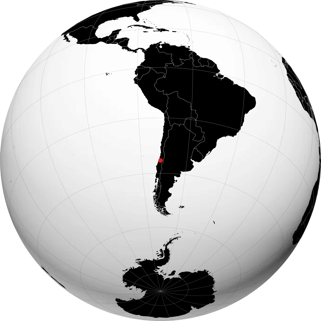 Talca sur le globe