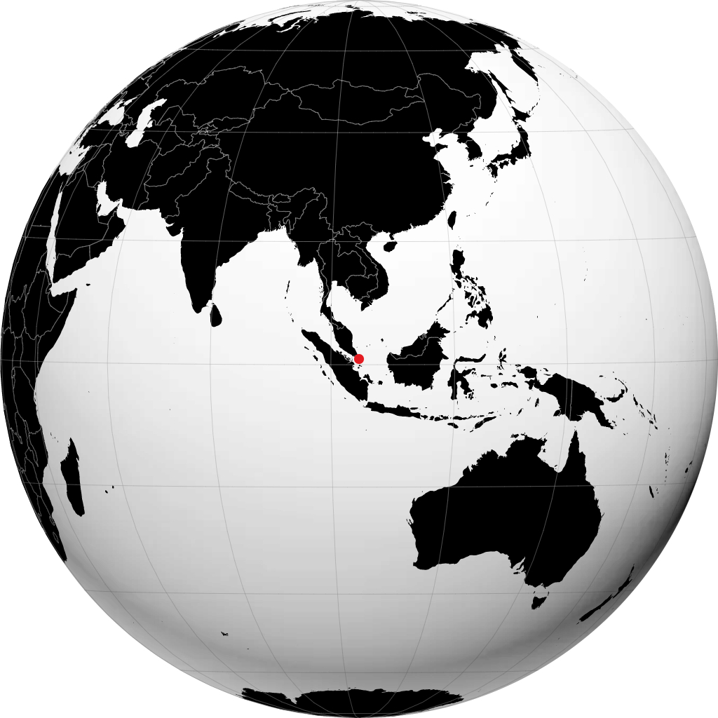 Tanjung Pinang sur le globe