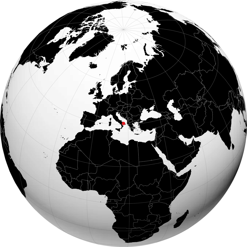 Tarente sur le globe