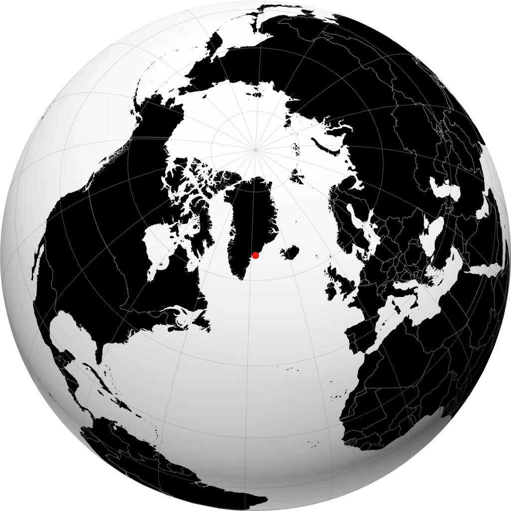 Tasiilaq sur le globe