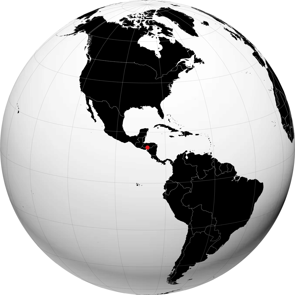 Tegucigalpa sur le globe