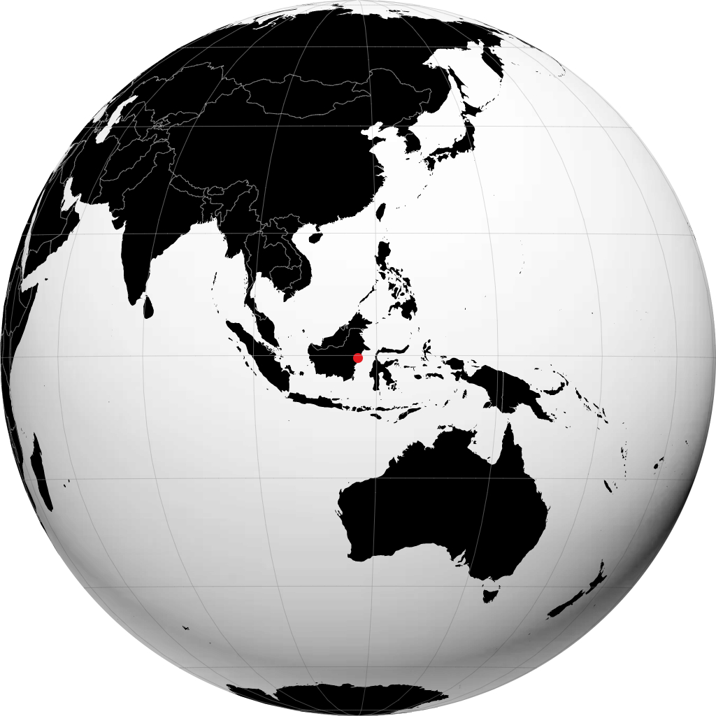 Tenggarong sur le globe