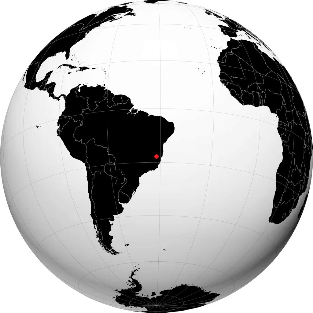 Teófilo Otoni sur le globe