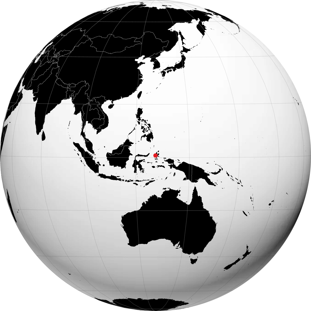 Ternate sur le globe