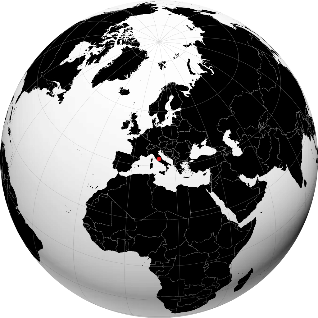 Terni sur le globe