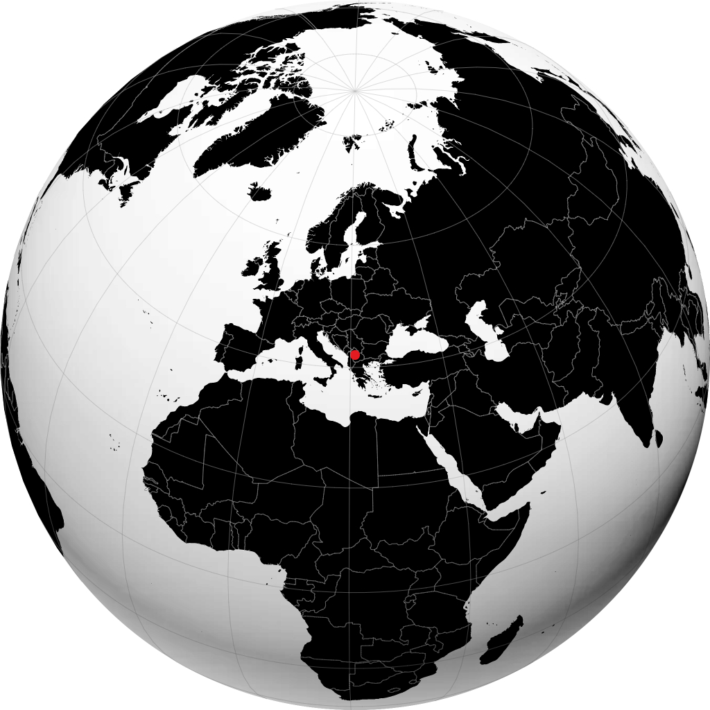 Tetovo sur le globe