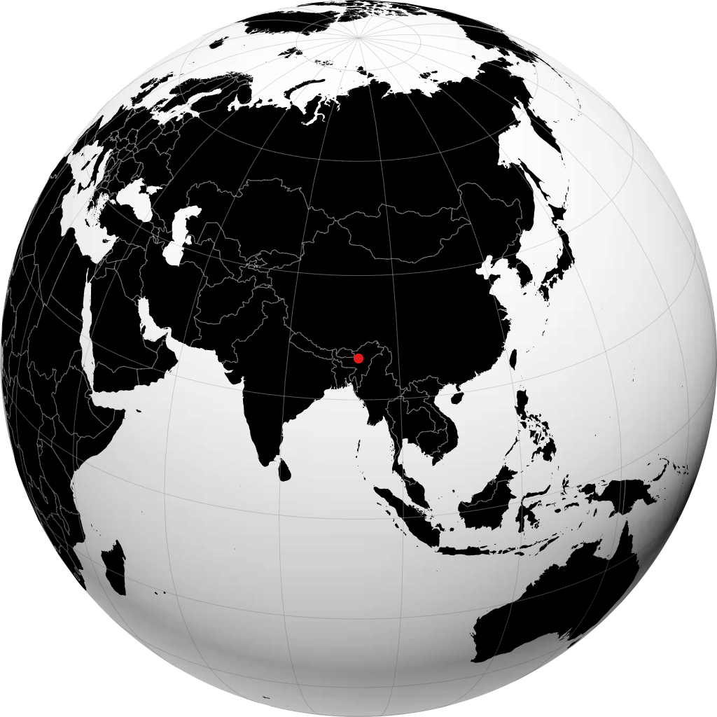 Tezpur sur le globe