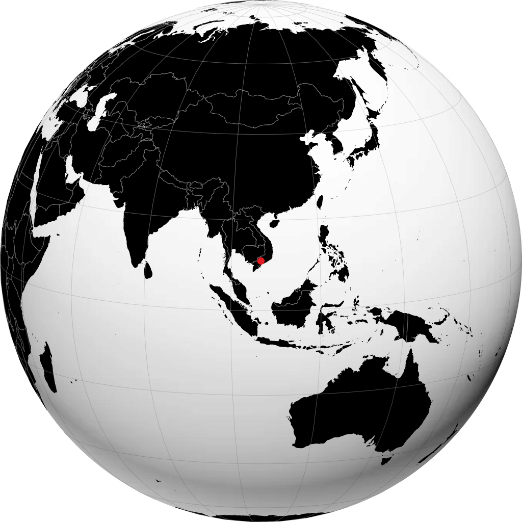 Thu Dau Mot sur le globe