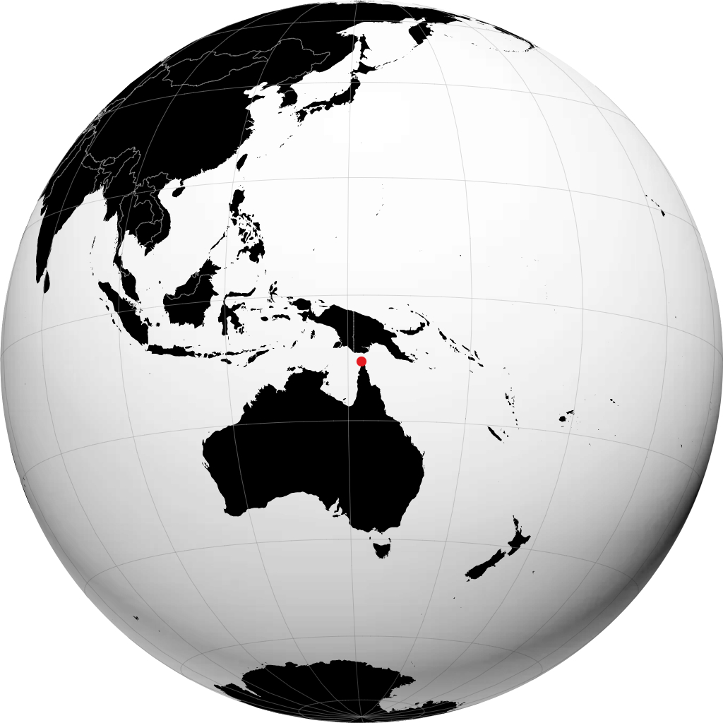 Thursday Island sur le globe