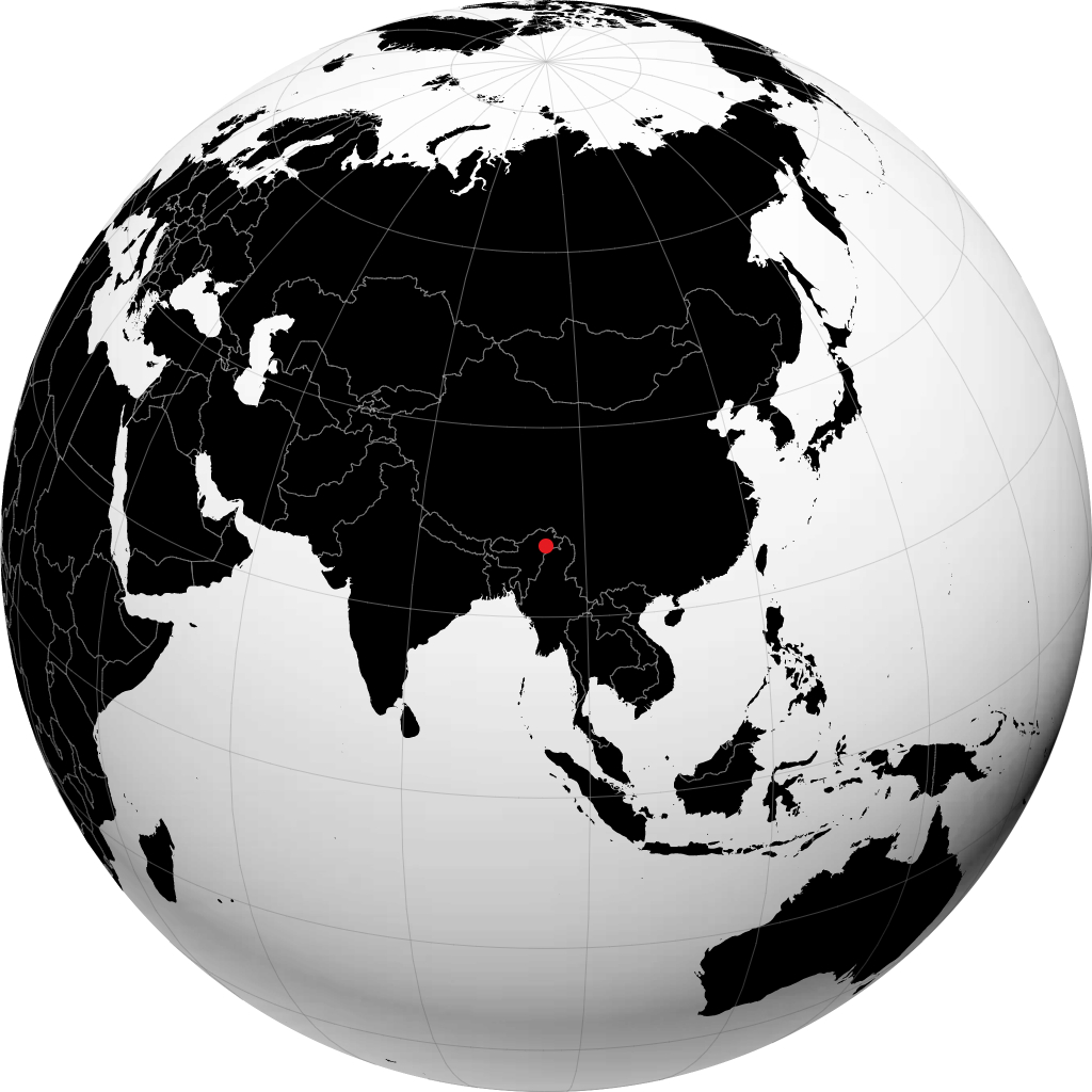 Tinsukia sur le globe