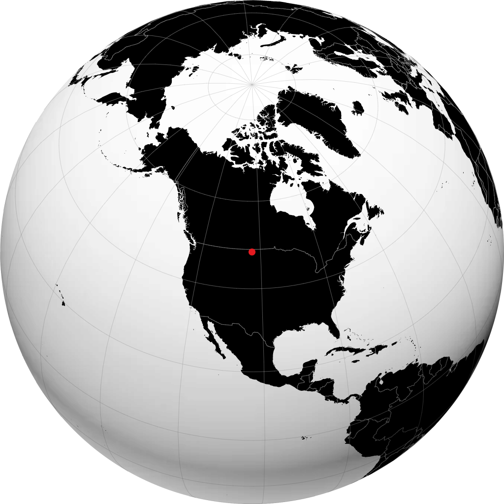 Tioga sur le globe