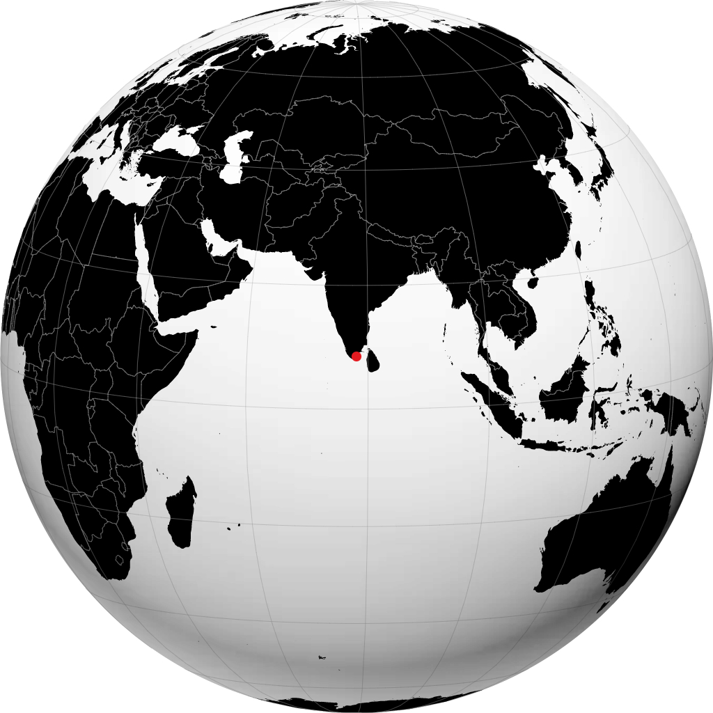Tiruchchendur sur le globe