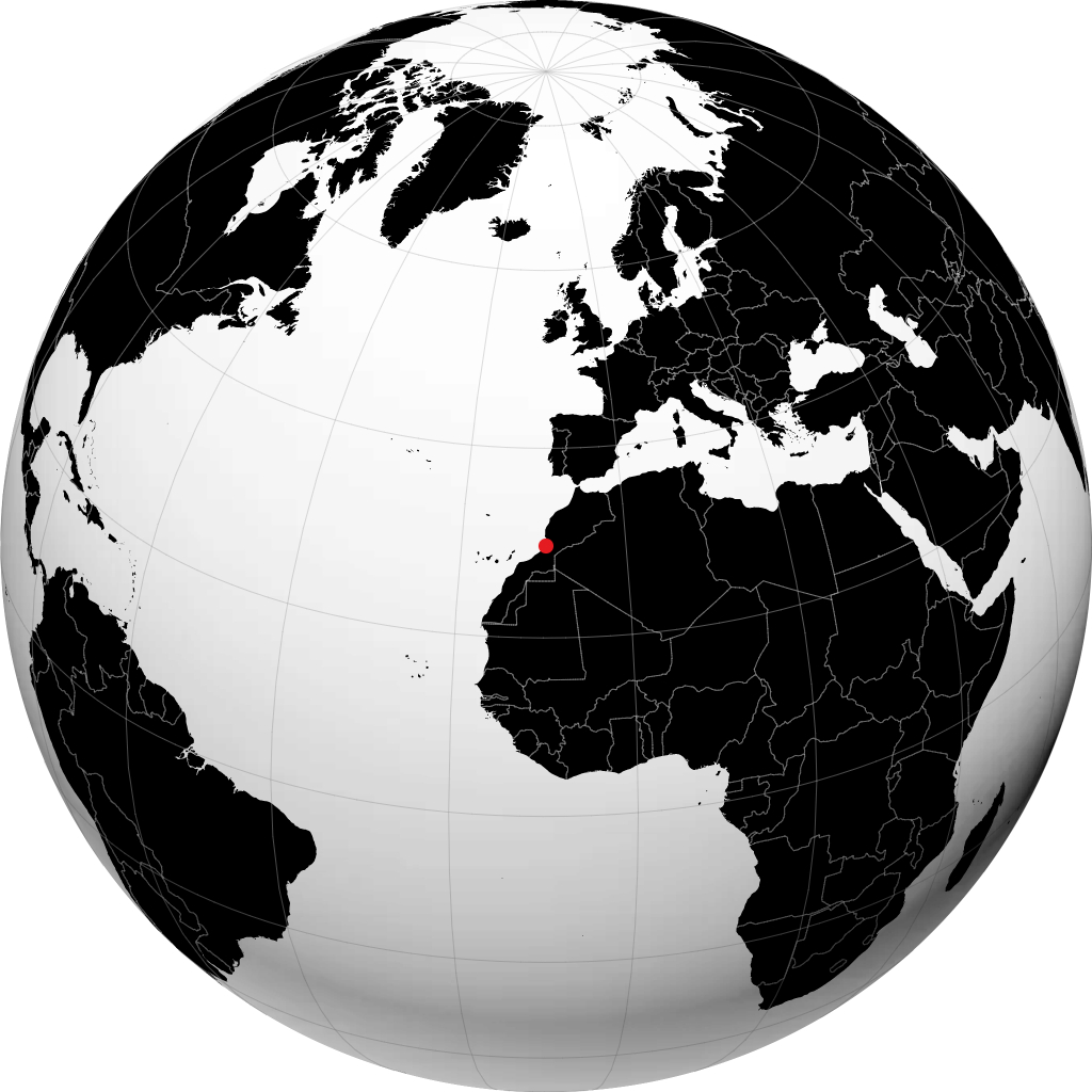 Tiznit sur le globe