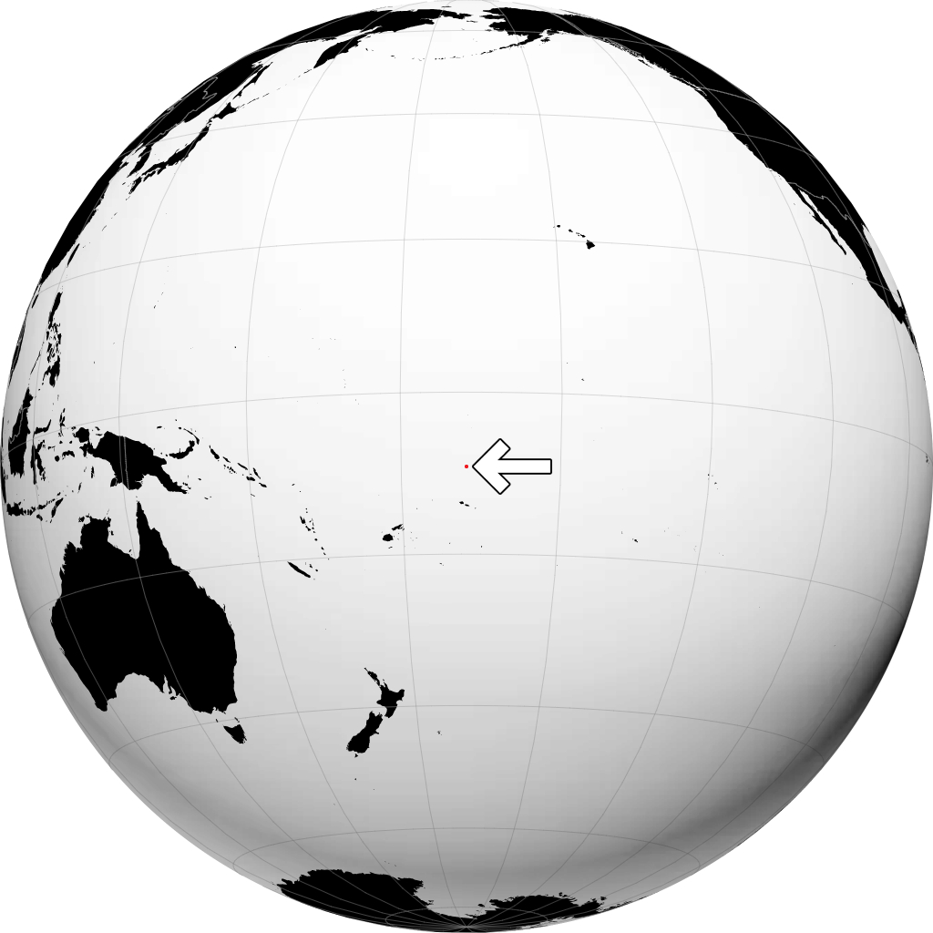 Tokelau sur le globe