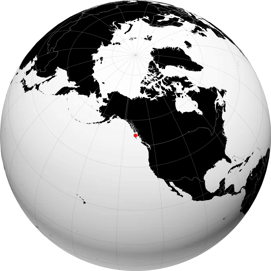 Tlell sur le globe