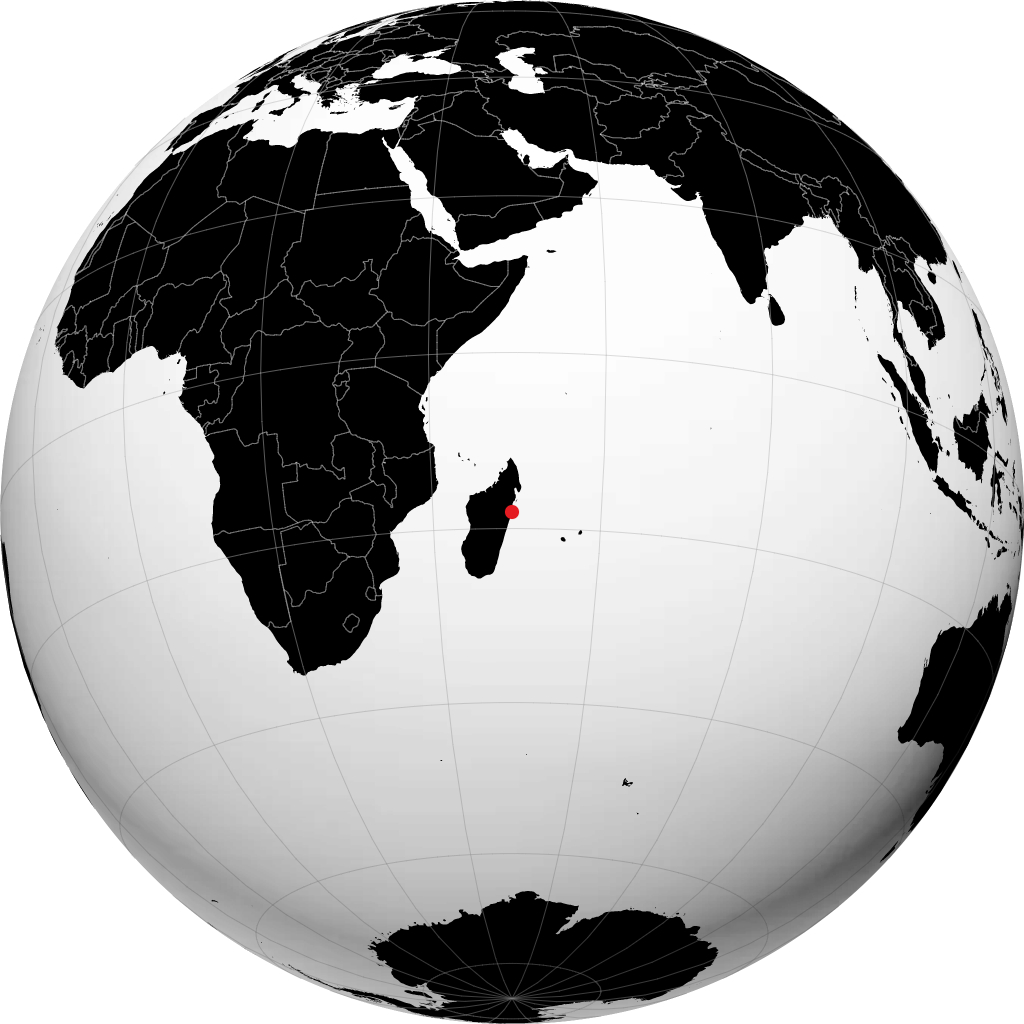 Toamasina sur le globe