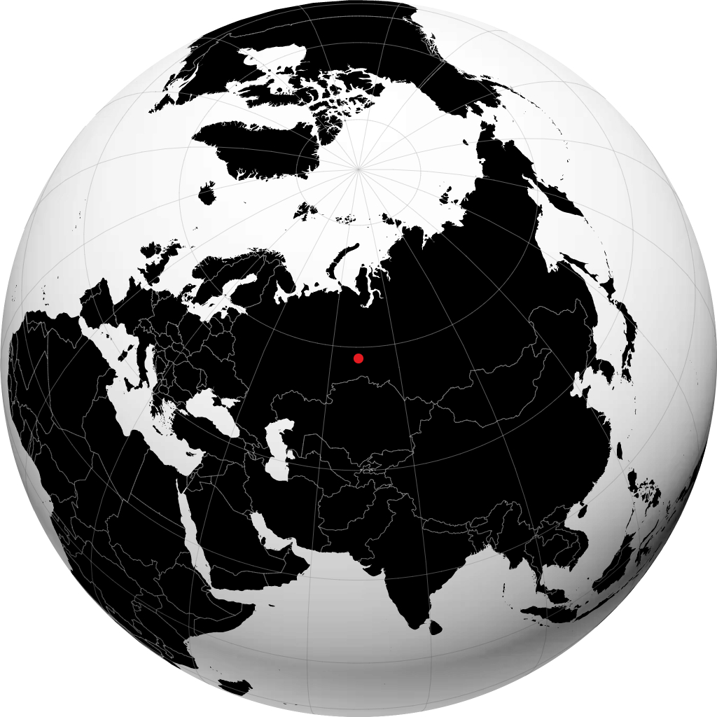 Tobolsk sur le globe