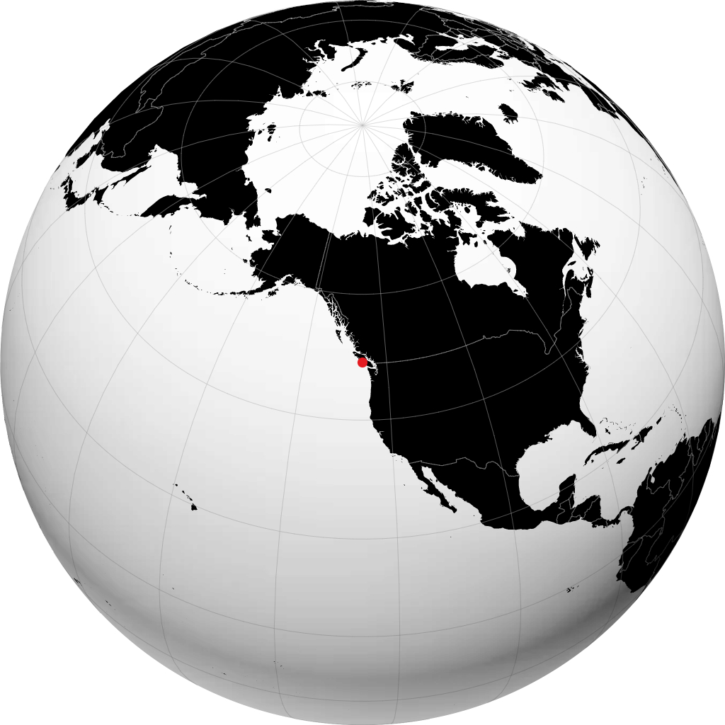 Tofino sur le globe
