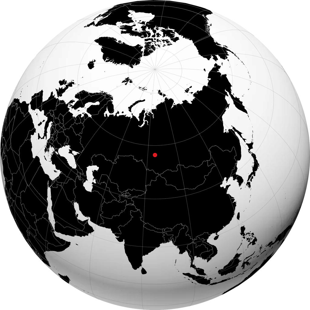 Tomsk sur le globe
