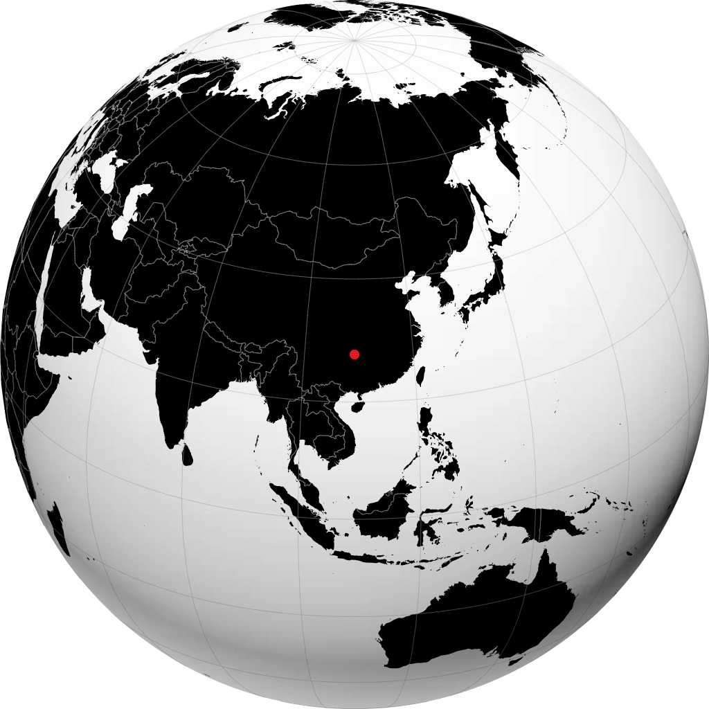 Tongren sur le globe