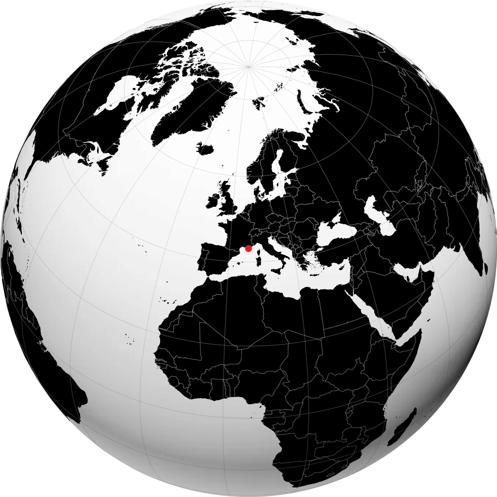 Toulon sur le globe