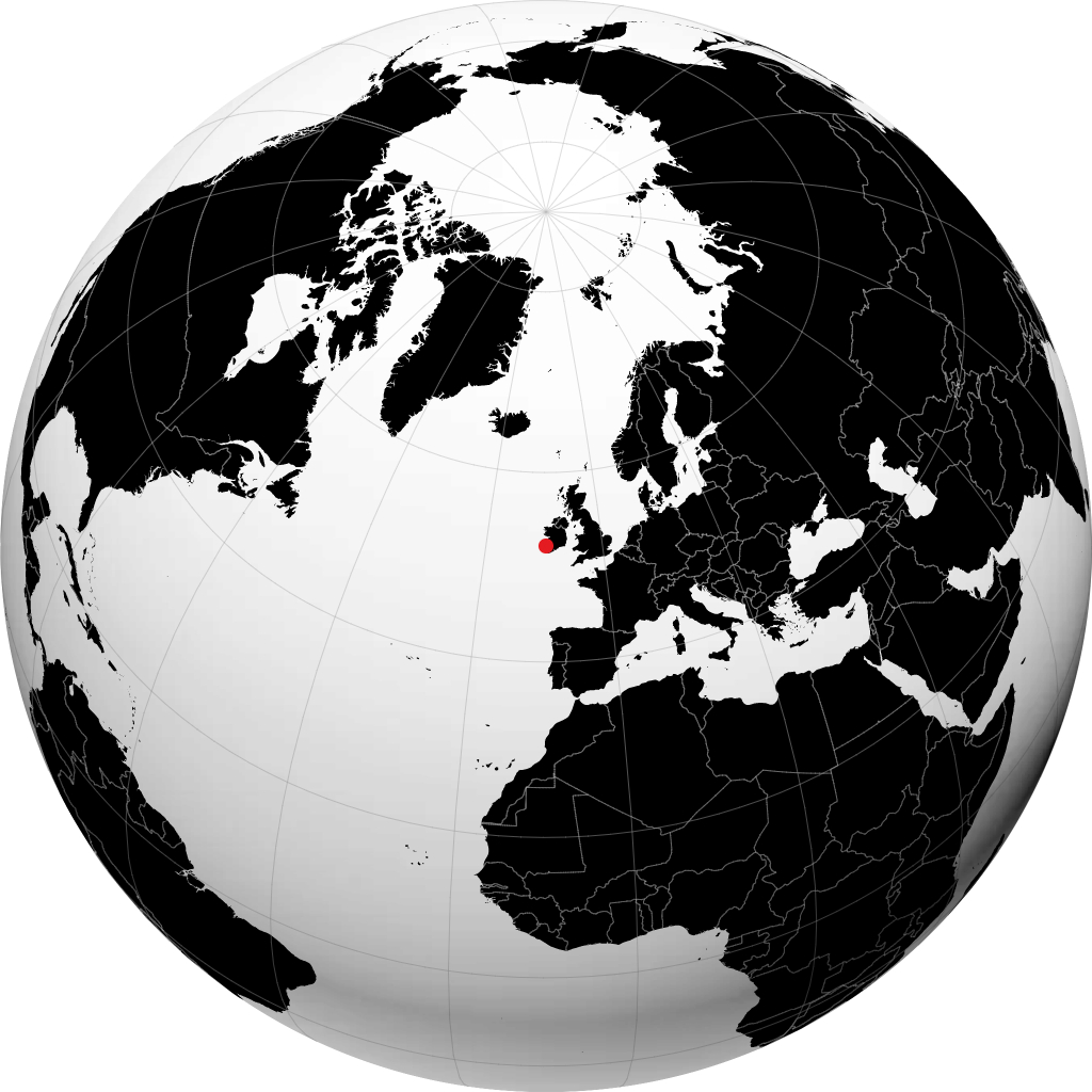 Tralee sur le globe