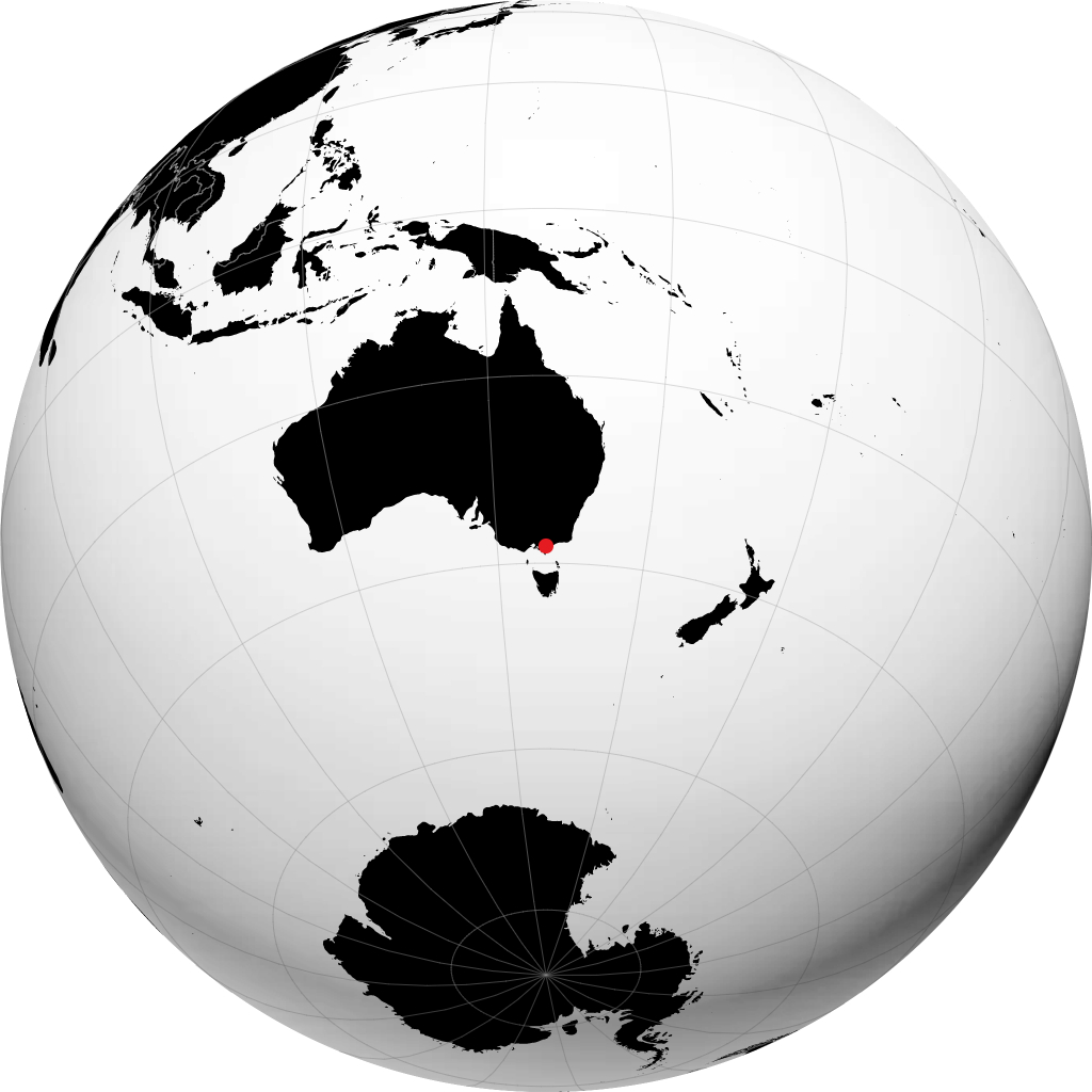 Traralgon sur le globe