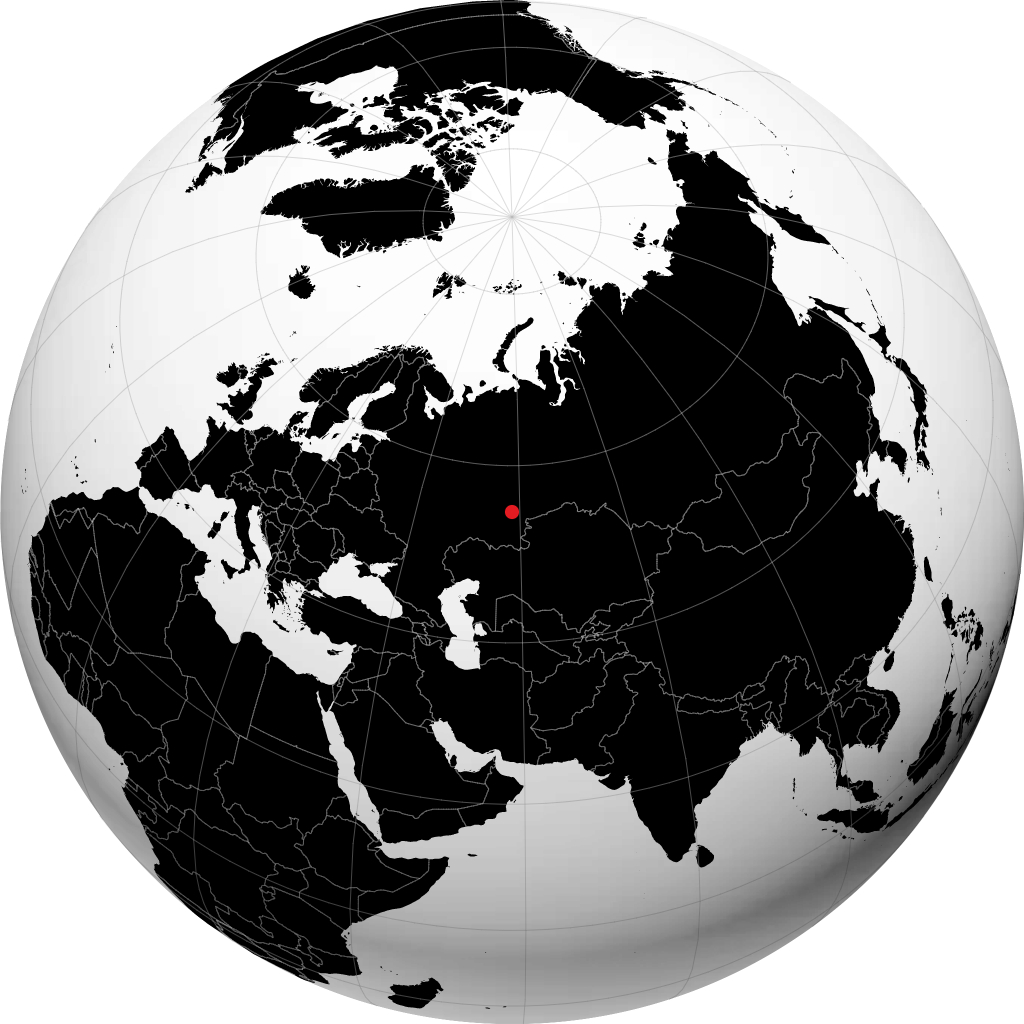 Trekhgornyy sur le globe