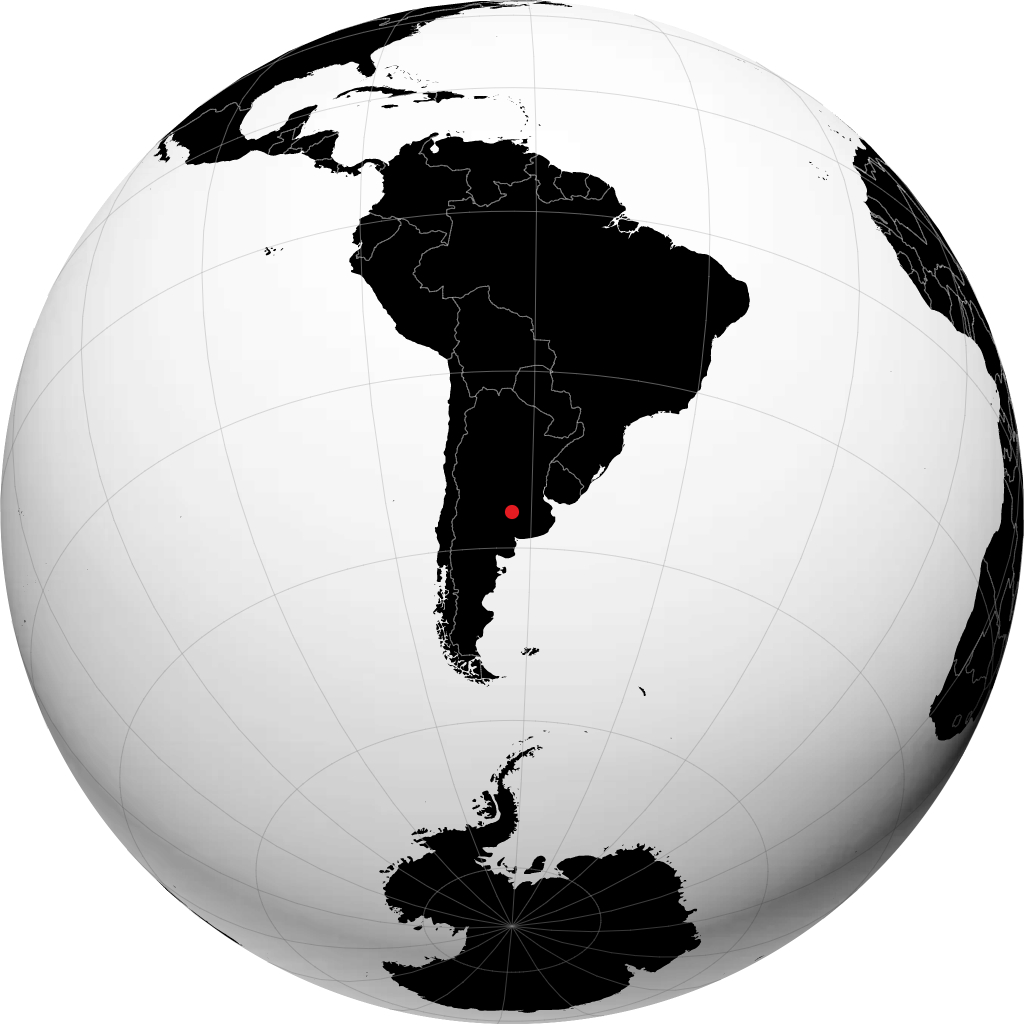 Trenque Lauquen sur le globe