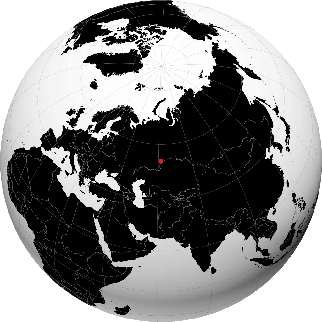 Troïtsk sur le globe