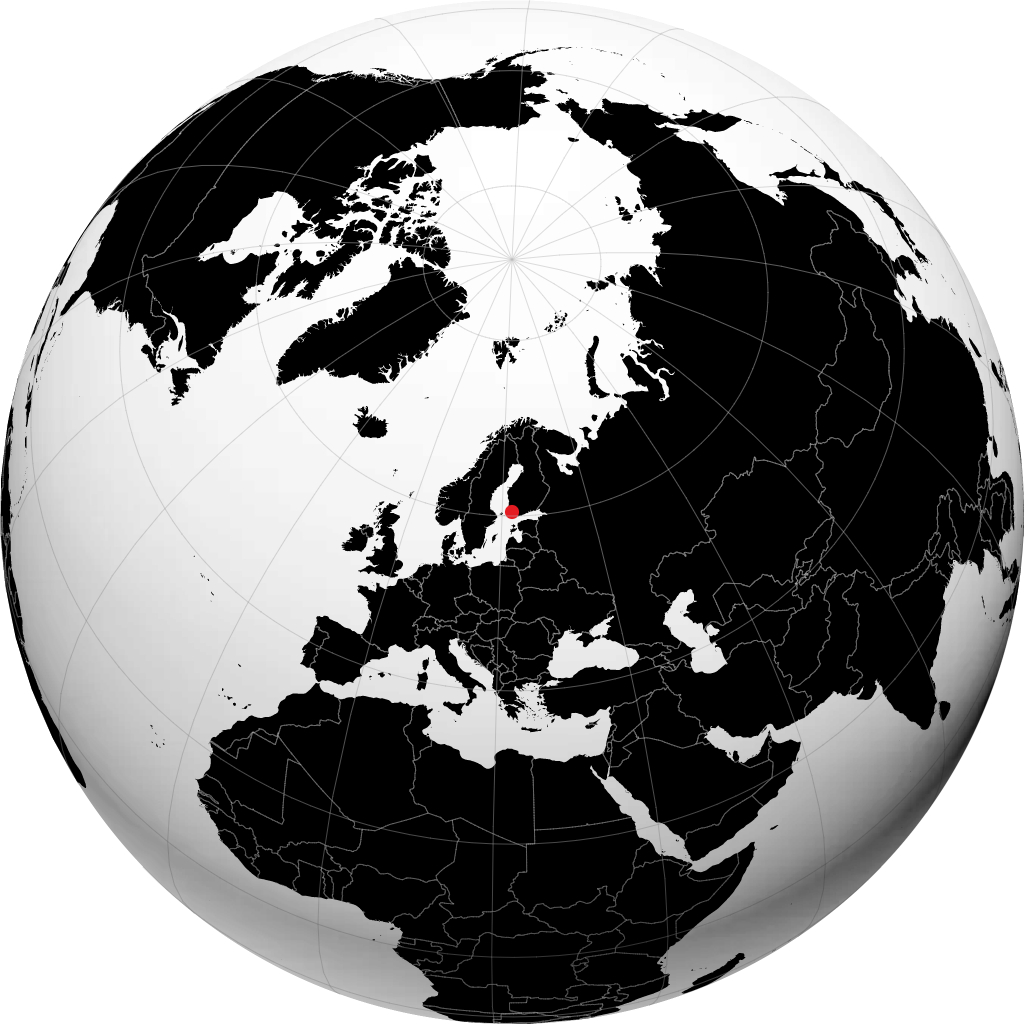 Turku sur le globe