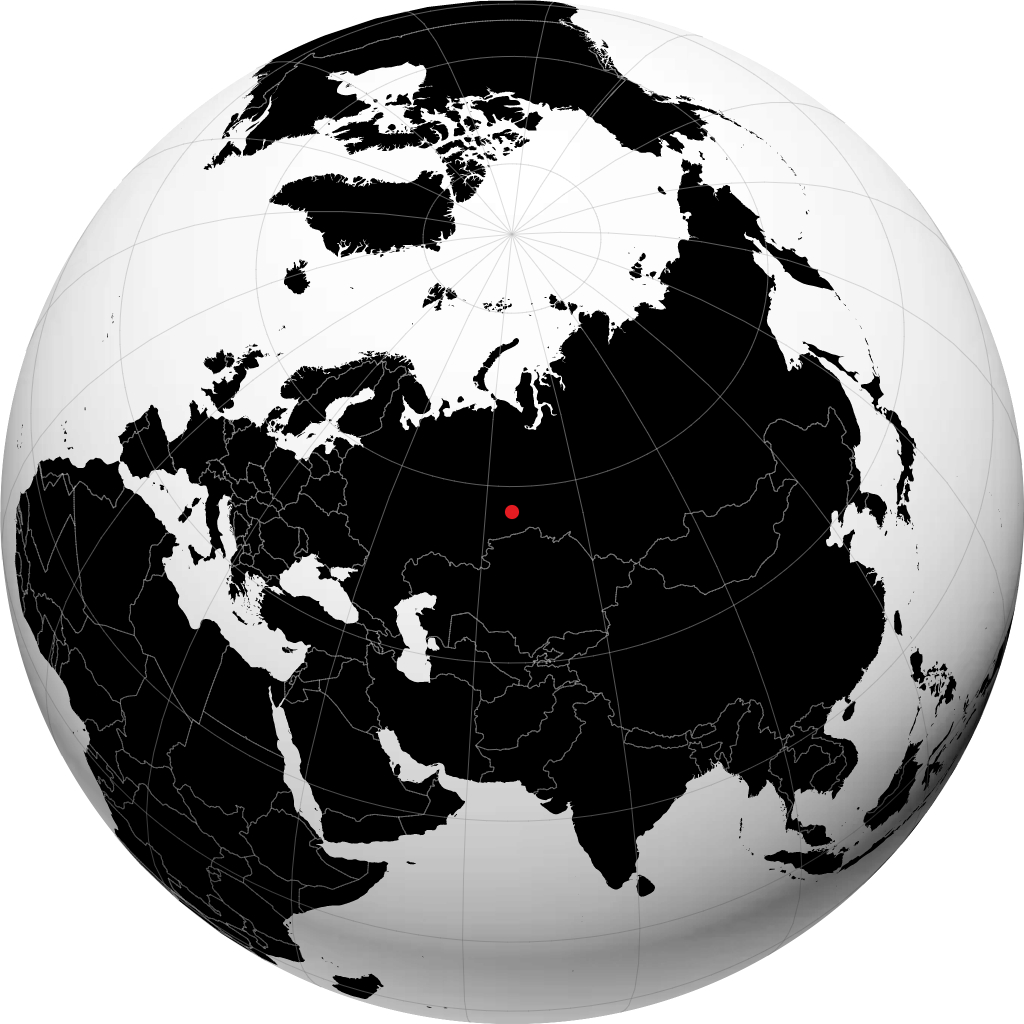Tioumen sur le globe
