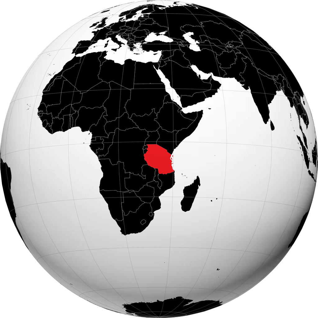Tanzanie sur le globe