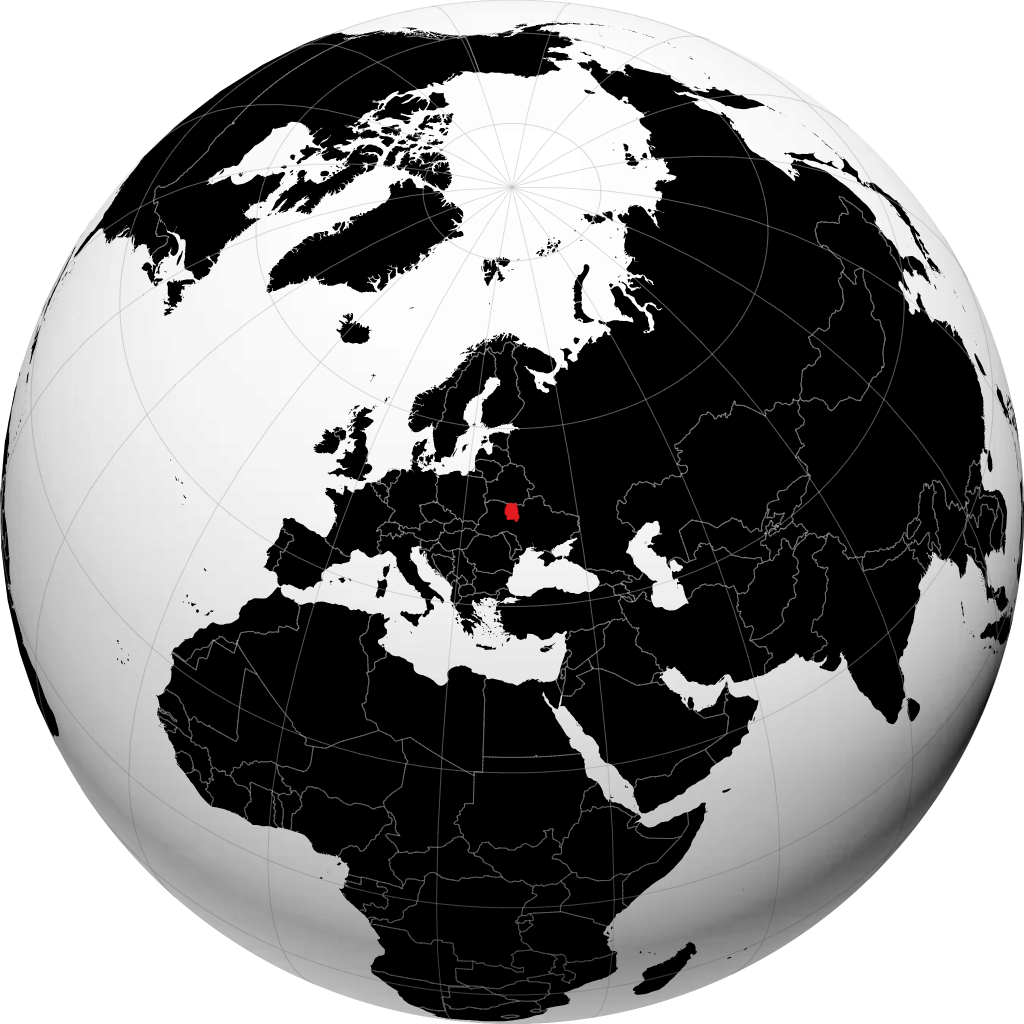 Oblast de Jytomyr sur le globe