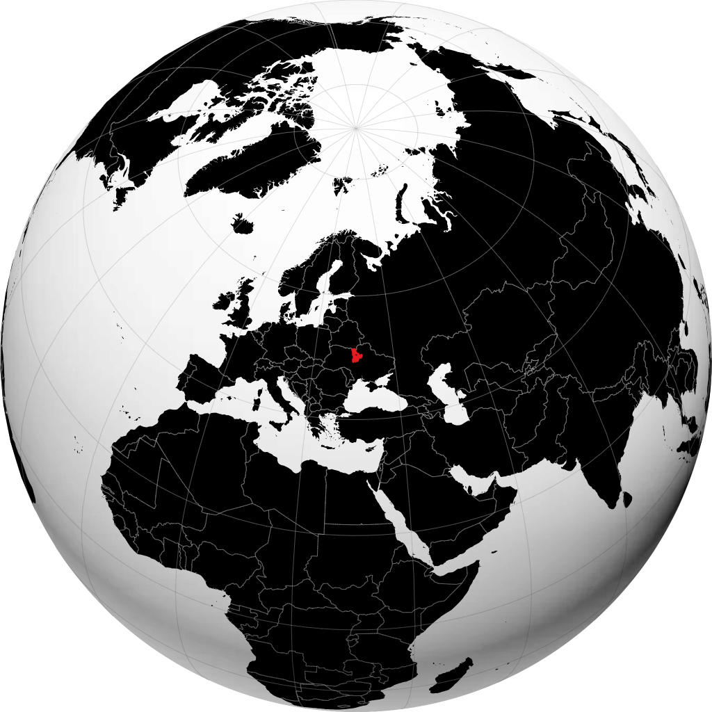 Oblast de Kiev sur le globe