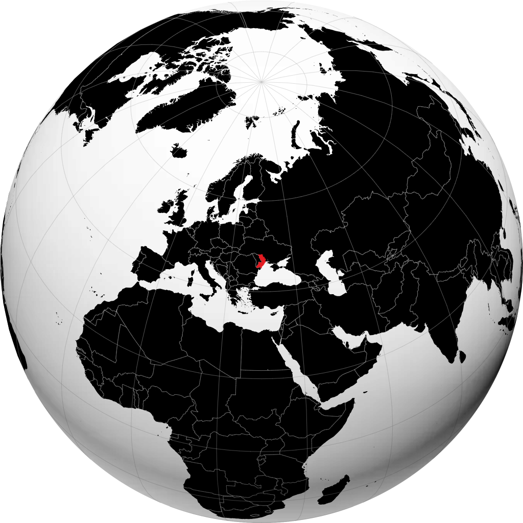 Oblast d'Odessa sur le globe