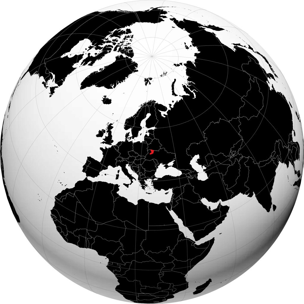Oblast de Rivne sur le globe