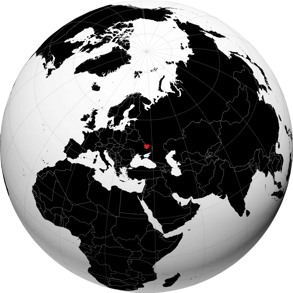 Oblast de Kharkiv sur le globe