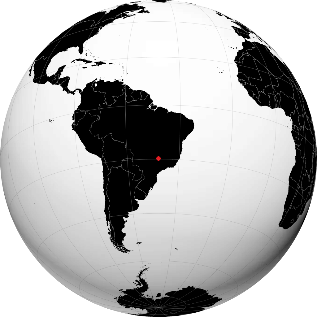 Uberaba sur le globe