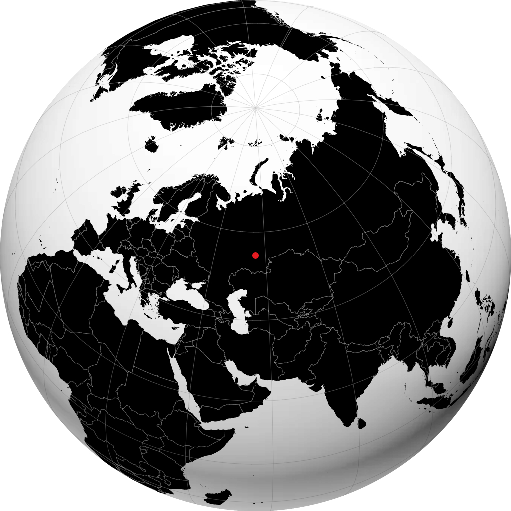 Oufa sur le globe