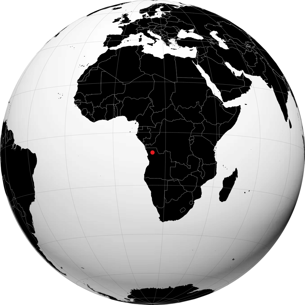 Uíge sur le globe