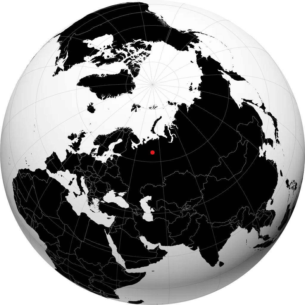 Ukhta sur le globe