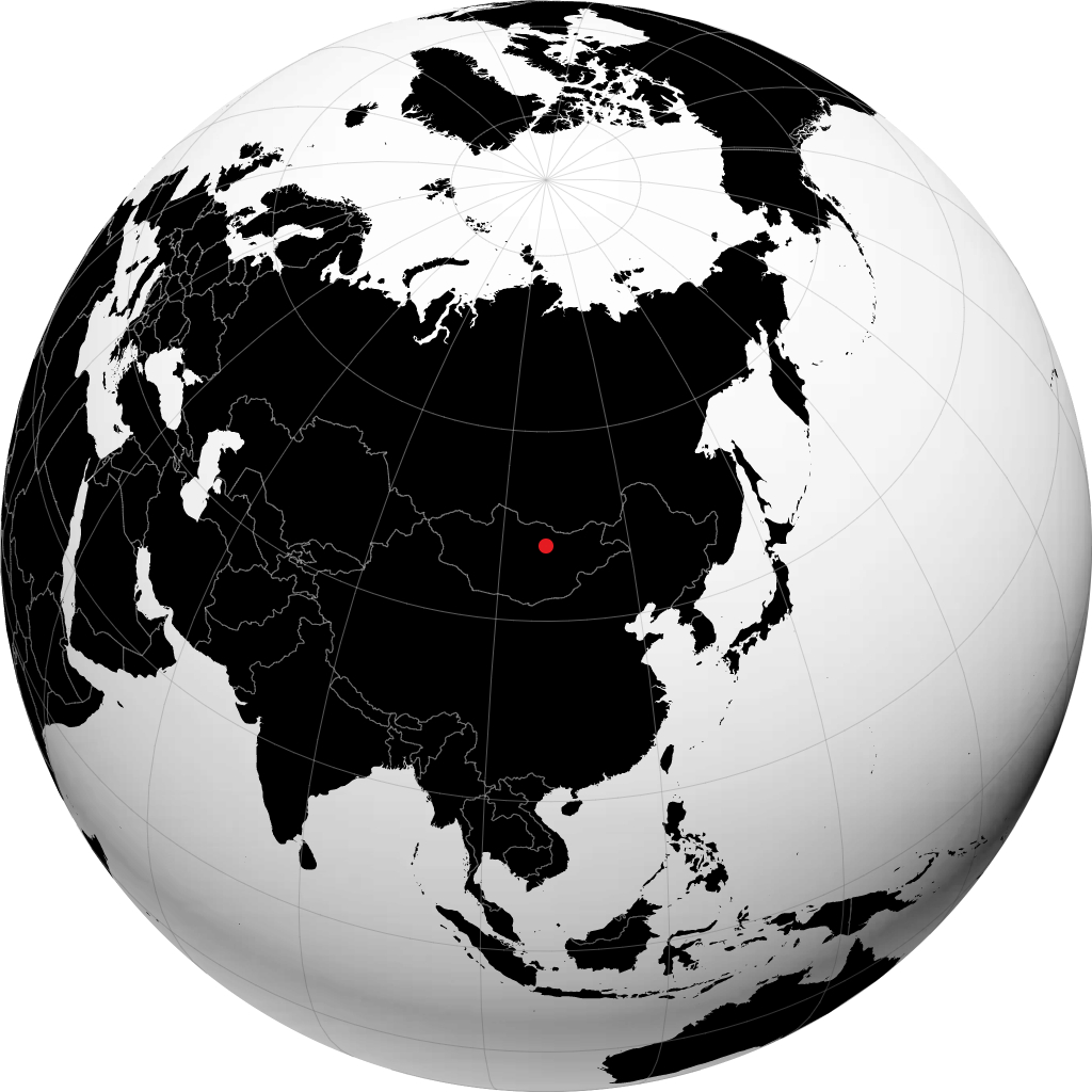 Oulan-Bator sur le globe